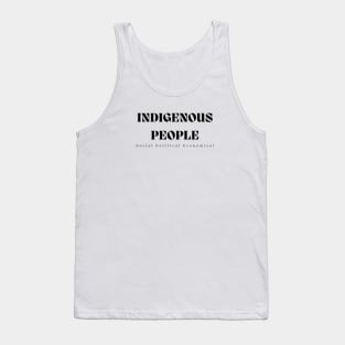 INDIGENOUS PEOPLE Black Print Tank Top